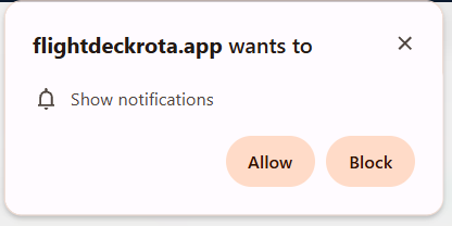 Browser permission prompt — desktop